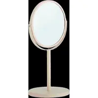 Bloomingville Milde Table Mirror, Nature, Metal - Cream - Ø 20 CM