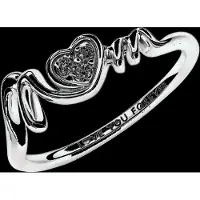Pandora Mom Sterling Silver Ring With Clear Cubic Zirconia - Silver - 60