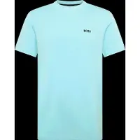 BOSS for man. 50506373 Blue Detail T-shirt (XL), Casual, Cotton, Short sleeve, Turquoise