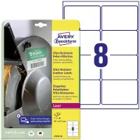 Avery Ultra Resistant Stretchable Labels White (-40oC to +150oC)