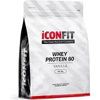 ICONFIT Whey Protein 80 proteiinijauhe, vanilija, 1 kg