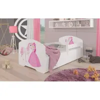 ADRK Furniture Lasten sänky Pepe Princess and Horse, 80x160 cm, eri värejä