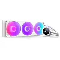 NZXT Kraken Plus 360 RGB, All-in-one-nesteenjäähdytin, 500 RPM, 2400 RPM, Valkoinen