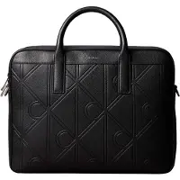 Calvin Klein Embossed Asiakirjasalkku 36 cm Kannettavan tietokoneen taskun syvyys Musta
