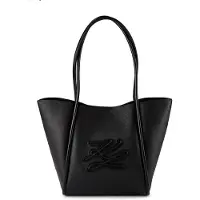 Karl Lagerfeld Autograph Shopperit Nahka 40 cm Musta