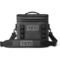 Yeti Hopper Flip 8L Cooler Bag, Charcoal Grey, cool bag with shoulder strap