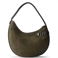 Ralph Lauren Tasha Olkalaukku Nahka 32 cm Vihreä