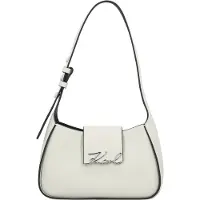 Karl Lagerfeld Signature Olkalaukku Nahka 24 cm Valkoinen