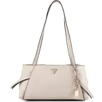 GUESS Devon Shoulder Satchel - Beige - ONE SIZE