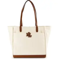 Ralph Lauren for woman. 431982234003 Large beige canvas Cameryn tote bag (OSFA), Casual, Cotton