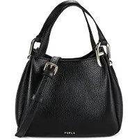 Furla for woman. WE00907-HSF000 Nuvola Mini Tote black leather bag (OSFA), Casual, Classic