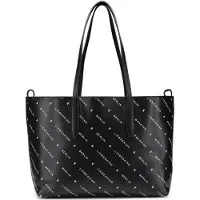 Liebeskind Monogram Olkalaukku Nahka 47 cm Musta