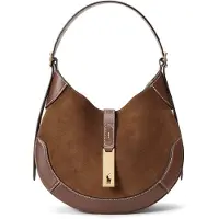 Ralph Lauren Polo ID Crossbody-laukku Nahka 26 cm Ruskea