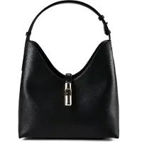 Furla Goccia Olkalaukku Nahka 30 cm Harmaa