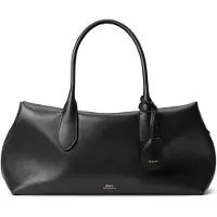 Ralph Lauren Bellport Olkalaukku Nahka 35.5 cm Musta