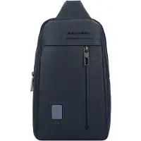 Piquadro Akron Crossbody-laukku Nahka 20 cm Sininen
