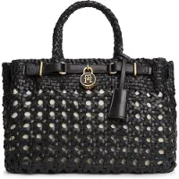 Tommy Hilfiger TH American Icon Käsilaukku Nahka 33 cm Musta