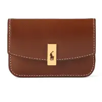 Ralph Lauren for woman. 427P04990001 Brown leather Polo ID folding card holder (OSFA), Casual, Classic