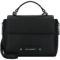 Karl Lagerfeld Behind the Seams Käsilaukku Nahka 24 cm Laajennettava Musta