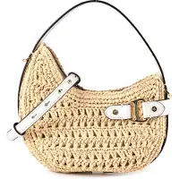 Ralph Lauren Woven Straw Small Tasha Crossbody Bag - Beige - ONE SIZE