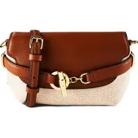 Ralph Lauren Blaike Crossbody-laukku Nahka 18.5 cm Ruskea