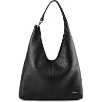 Calvin Klein Slouchy Olkalaukku Nahka 44 cm Musta