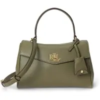 Ralph Lauren for woman. 431P15611005 Farrah small nappa leather satchel bag green (OSFA), Casual, Classic
