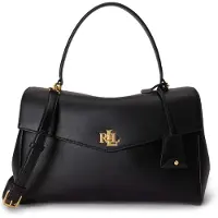 Ralph Lauren Farrah Käsilaukku Nahka 33 cm Musta