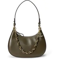 Ralph Lauren Marcy Olkalaukku Nahka 18 cm Vihreä