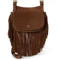 Ralph Lauren Marcy Crossbody-laukku Nahka 21 cm Ruskea
