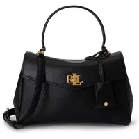 Ralph Lauren for woman. 431P15611002 Small Farrah satchel bag in black nappa leather (OSFA), Casual