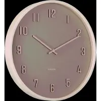 Karlsson Wall Clock Nervadura Soft Brown W. Light Wood - Beige - Ø 40.8 CM