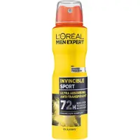 L'Oréal Men Expert Invincible Sport Anti-Transpirant 72H kuiva suoja Suihkutettava deodorantti 150 ml