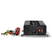 Nedis PIP30012FBK invertteri, 12 V, 300 W, puhdas siniaalto