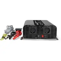Nedis PIP200024FBK 24V DC 2000 W Puhdas Siniaalto-Invertteri