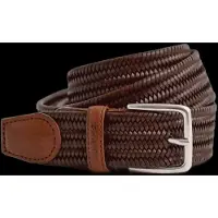 Gant Leather Elastic Braided Belt - Brown - 85