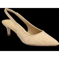 Ralph Lauren for woman. 802P10394001 Lolah beige leather shoes (38), 3 to 5 cm, None, Casual