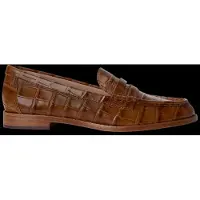 Ralph Lauren Wynnie Crocodile-Embossed Leather Loafer - Brown - 38
