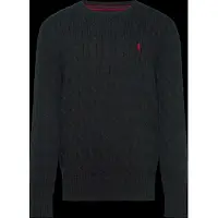 Ralph Lauren Cable-Knit Cotton Sweater - Black - 132-137