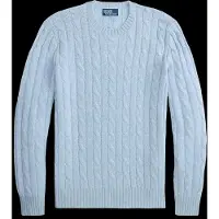 Ralph Lauren The Iconic Cable-Knit Cashmere Sweater - Blue - XL