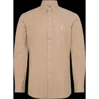 Ralph Lauren for man. 710929349503 Beige Custom Fit stretch poplin shirt (L), Casual, Cotton, Long sleeve