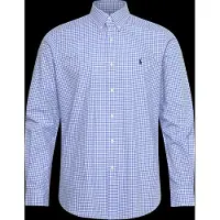 Ralph Lauren for man. 710928255004 Custom Fit stretch poplin shirt blue (S), Casual, Cotton, Classic, Long sleeve