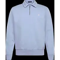 Ralph Lauren for man. 710B18911001 Blue terry sweatshirt with short zipper (L), Casual, Cotton