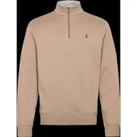 Ralph Lauren for man. 710812963502 Brown knit sweater with short zipper (XXL), Casual, Cotton, Long sleeve