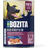 Bozita 6x400g Dog Pate kalkkuna & villisika koiran märkäruoka