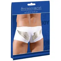 Svenjoyment Underwear MIESTEN VALKOISET ALUSHOUSUT VETOKETJULLA Valkoinen S