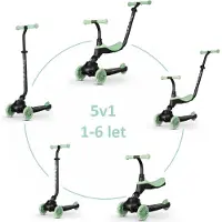 Q-Play Sema Evo 5-in-1 3-pyöräinen Potkulauta, Vihreä