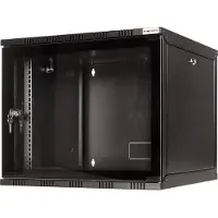 Logilink W06A54B, Seinään asennettava laitekehikko, 6U, 50 kg, Näppäinlukko, Musta