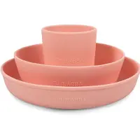 Filibabba Silikone Spisesæt - Peach - Pink - ONE SIZE