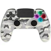 Freaks and Geeks - Wireless Controller for PS4 with 3,5mm jack slot - LED-White Camo (4)